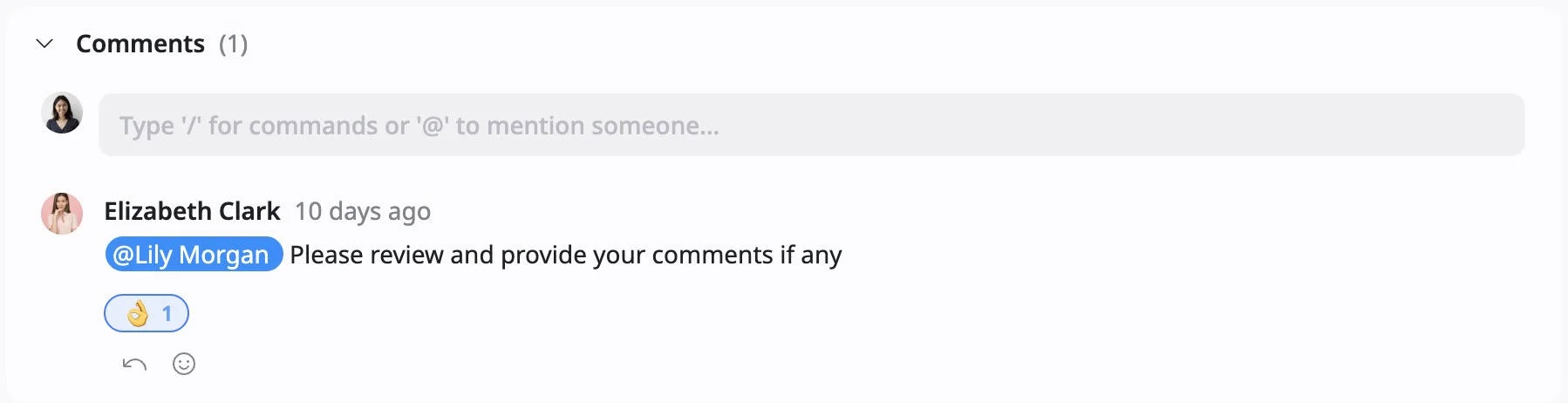 Use reactions Use reactions