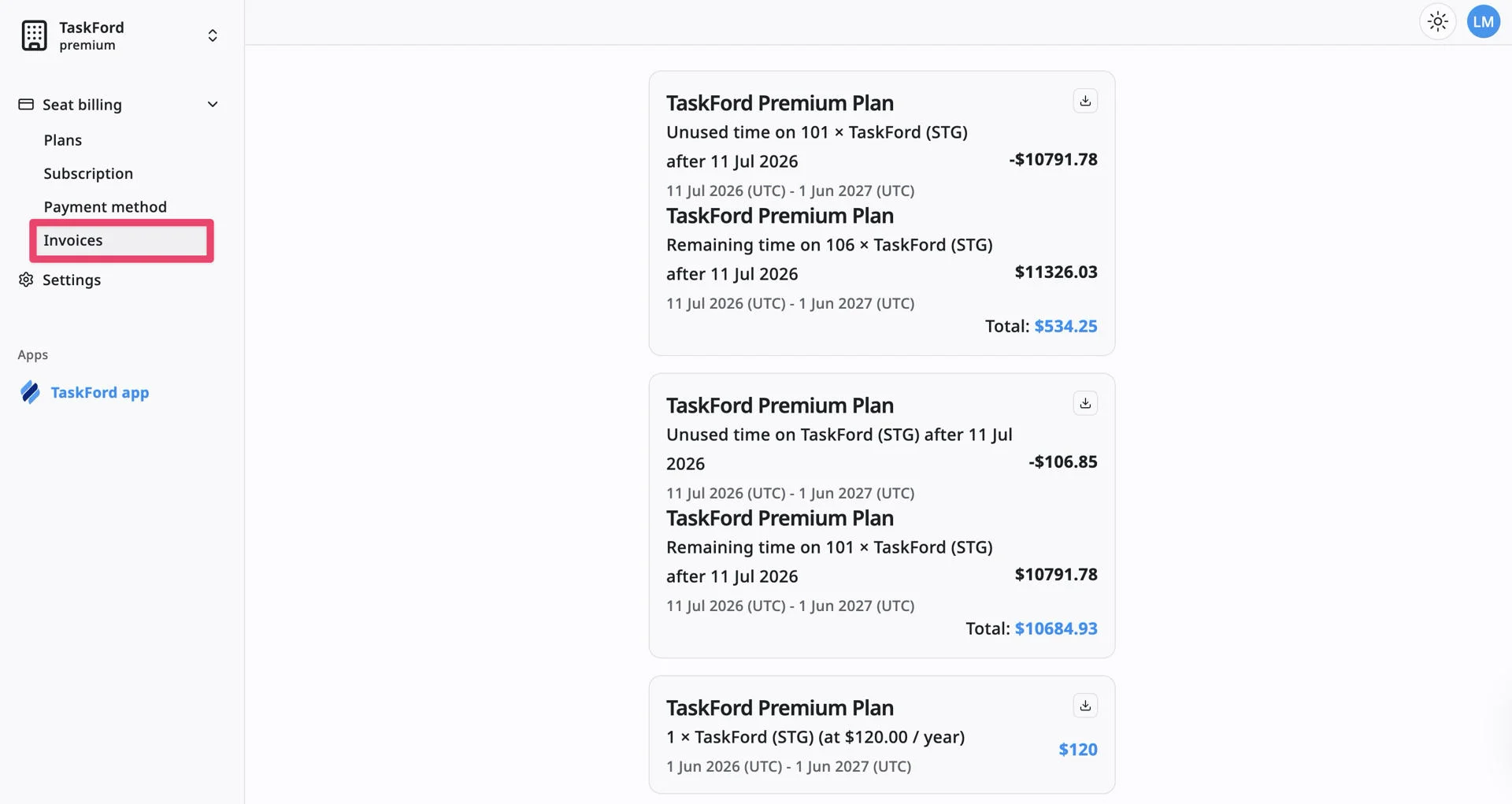 View invoice history 01 View invoice history 01