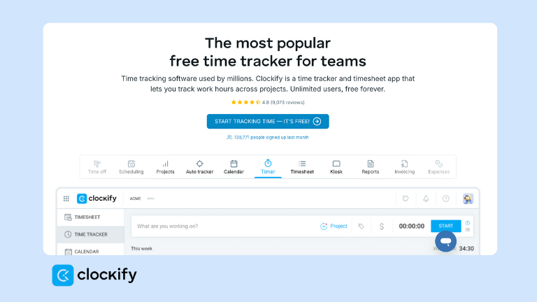 Clockify - time management tools