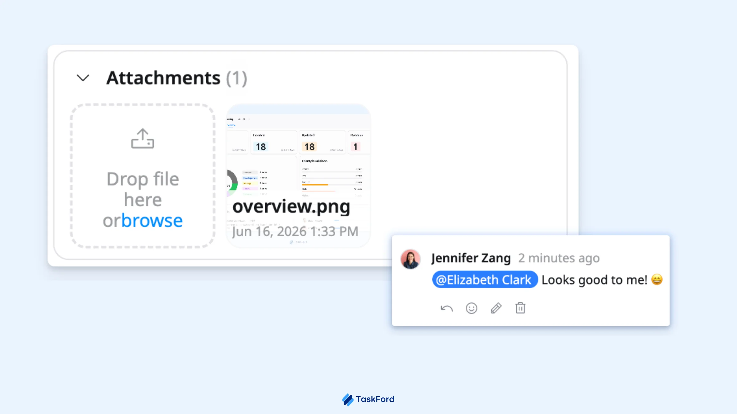 attachments and comment attachments and comment