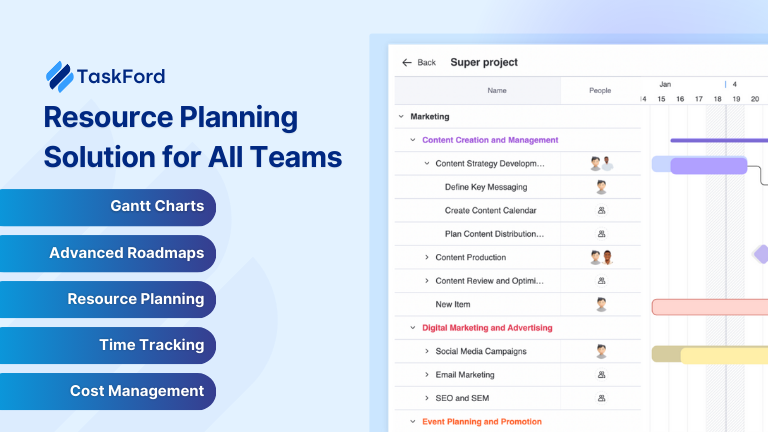 TaskFord Resource Planning for All Teams