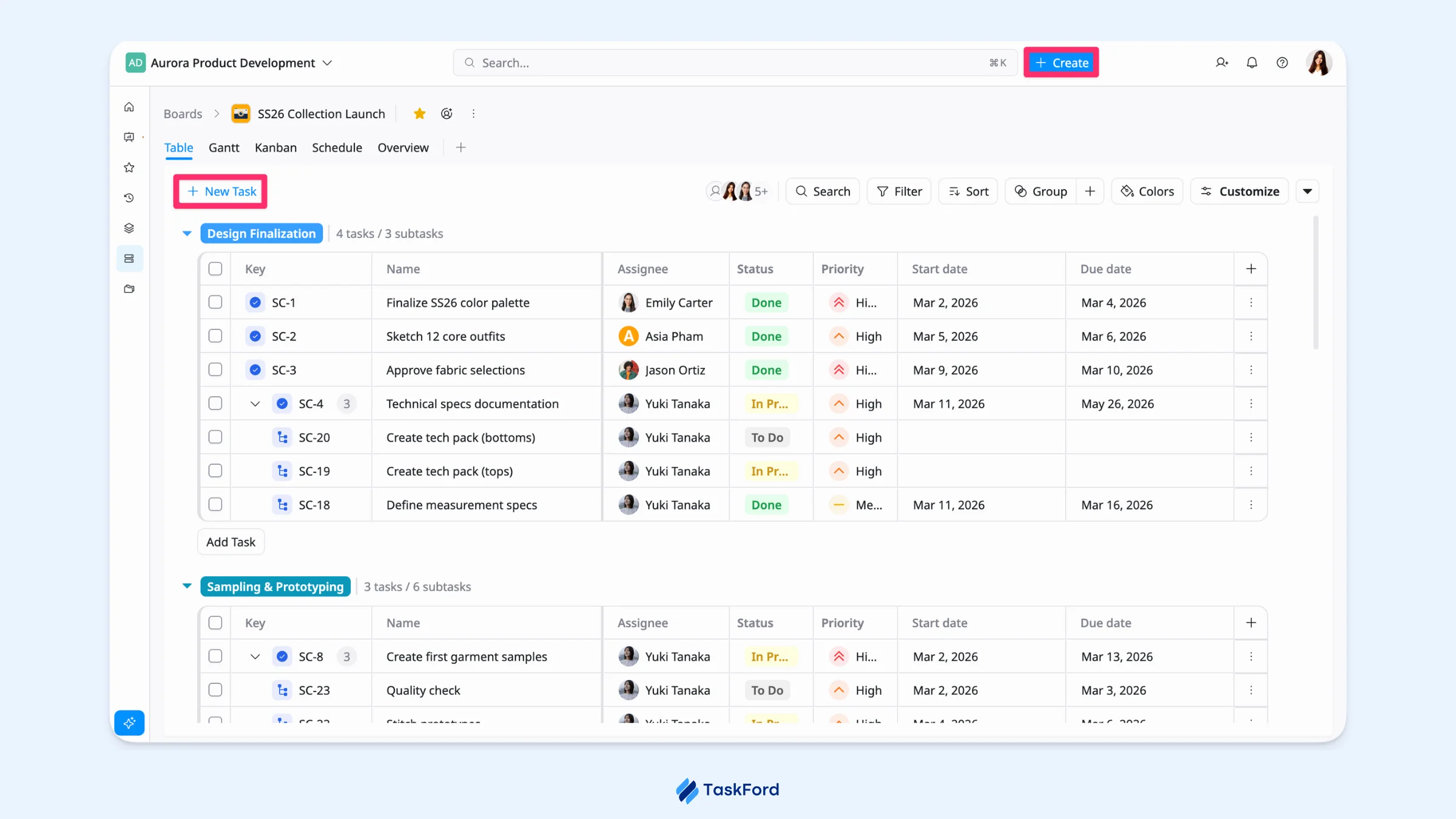 Create a task Create a task