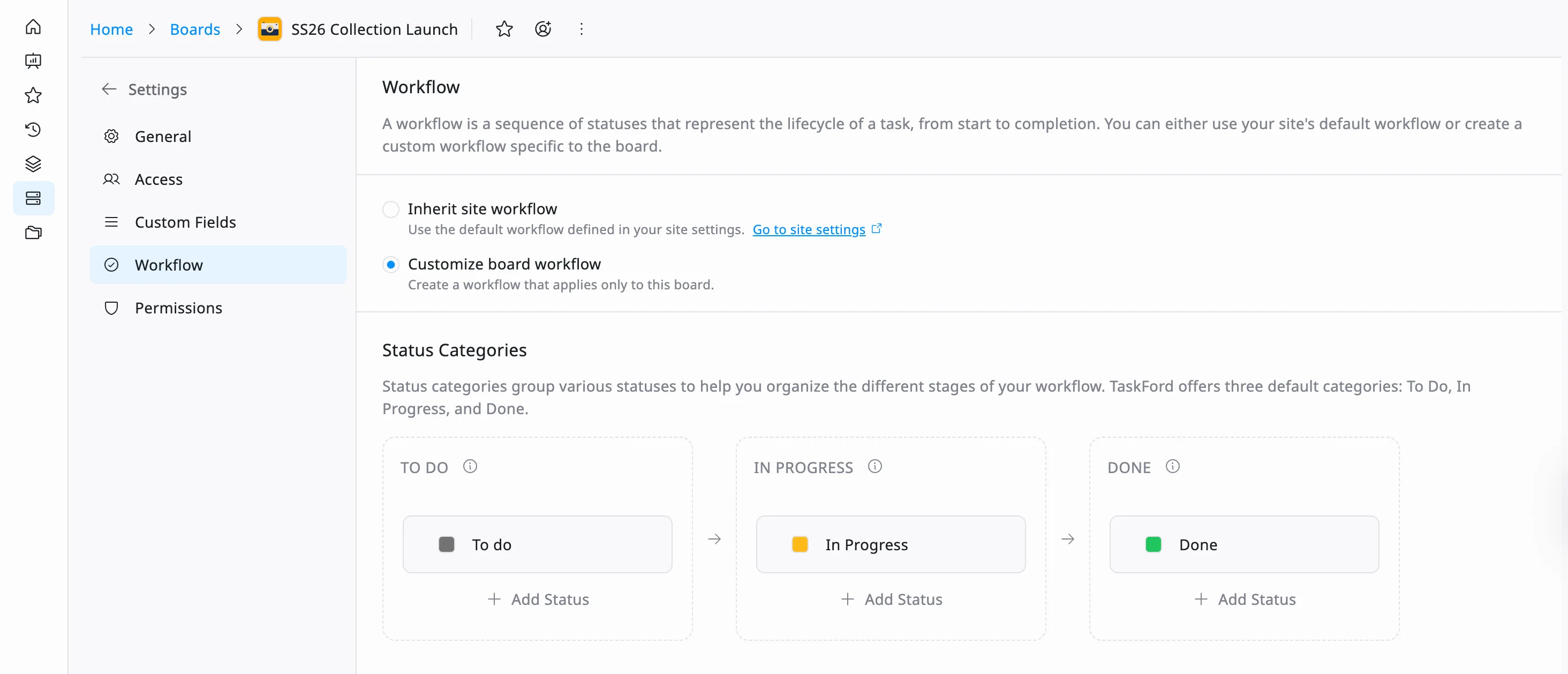 workflow setting workflow setting
