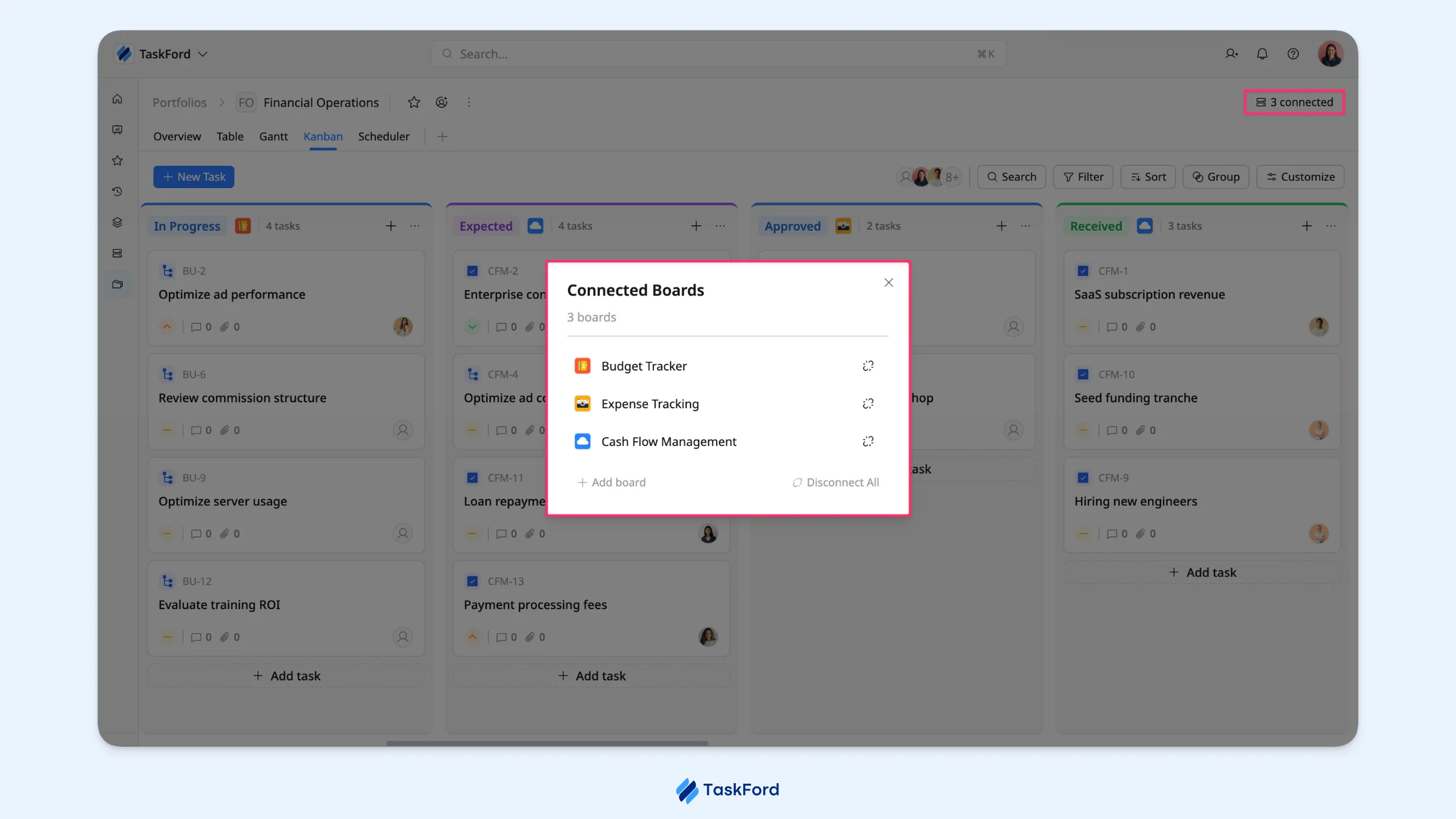 Manage Connected Boards Manage Connected Boards
