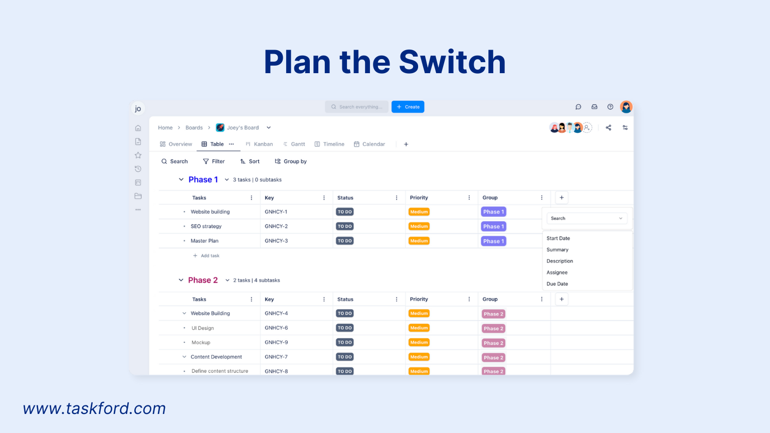 Plan the Switch