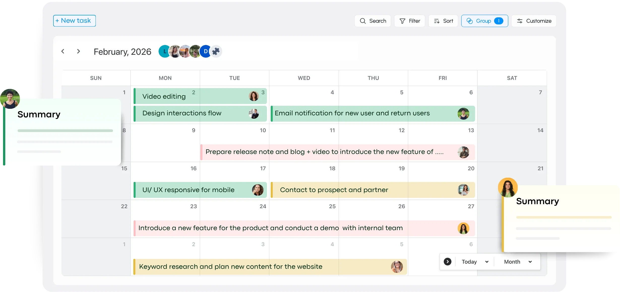 TaskFord Calendar View