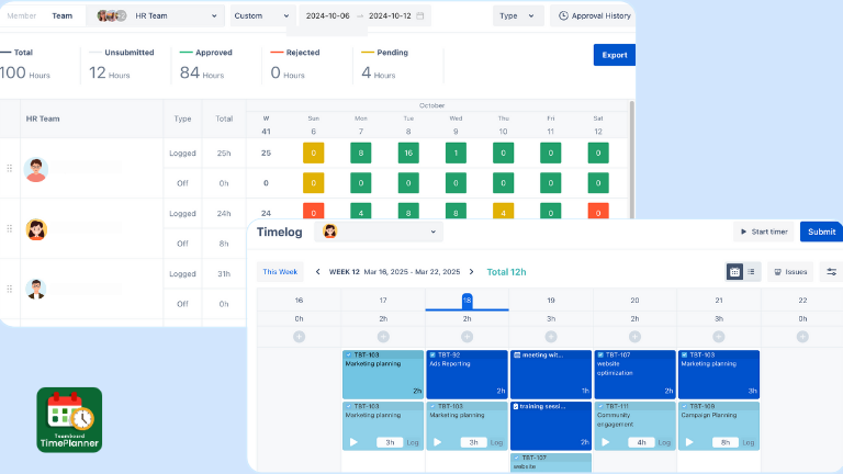 TeamBoard TimePlanner