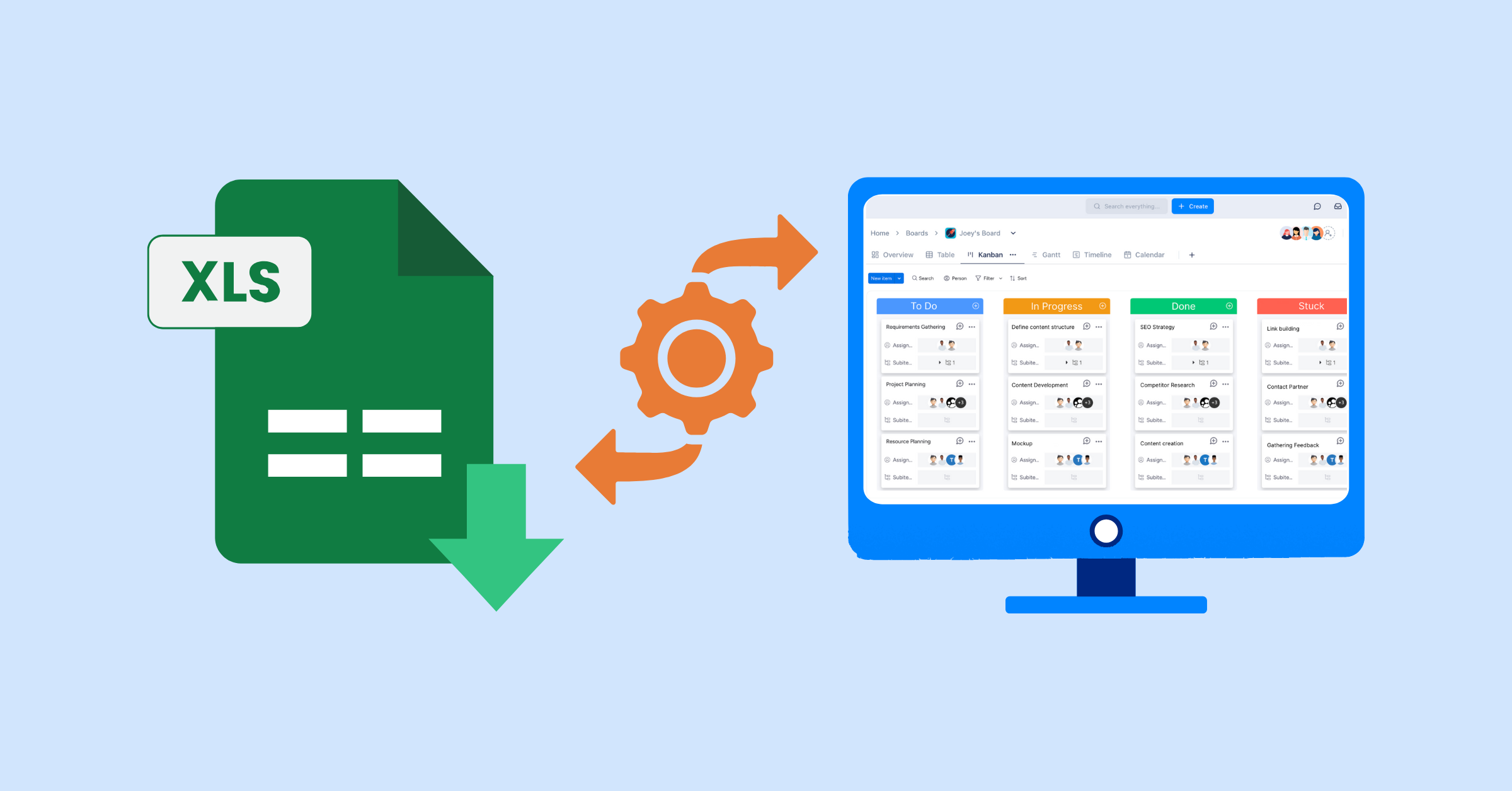 How to transform workflows from Excel to a project management tool