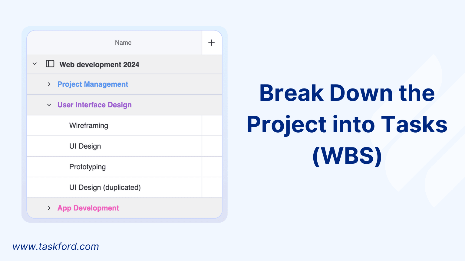 Work Breakdown Structure