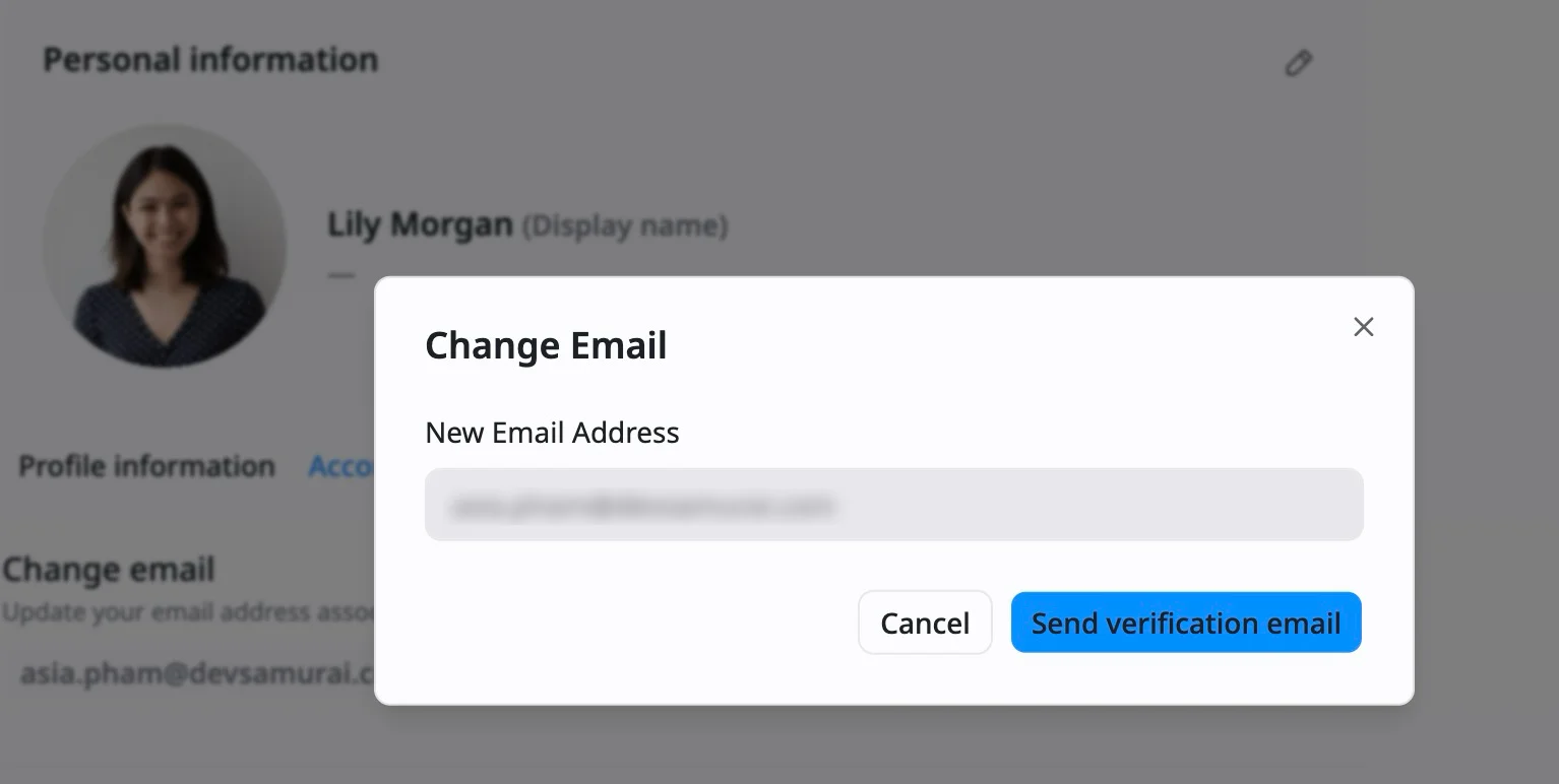 Change email address 02 Change email address 02