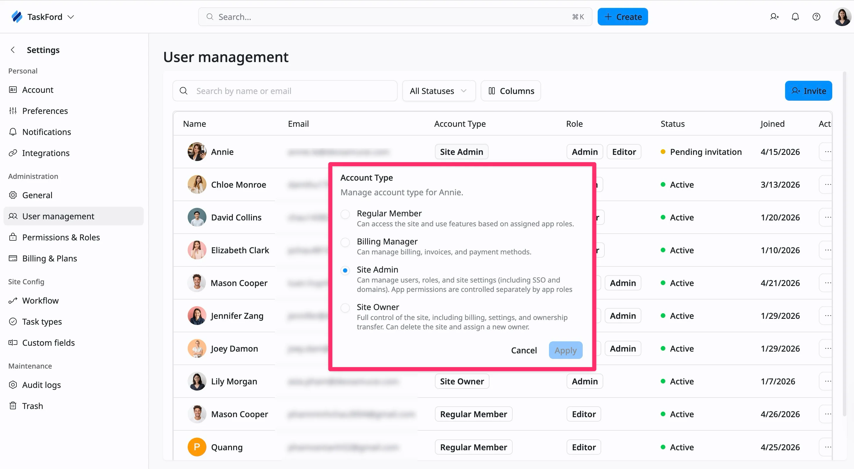 Explain account types Explain account types