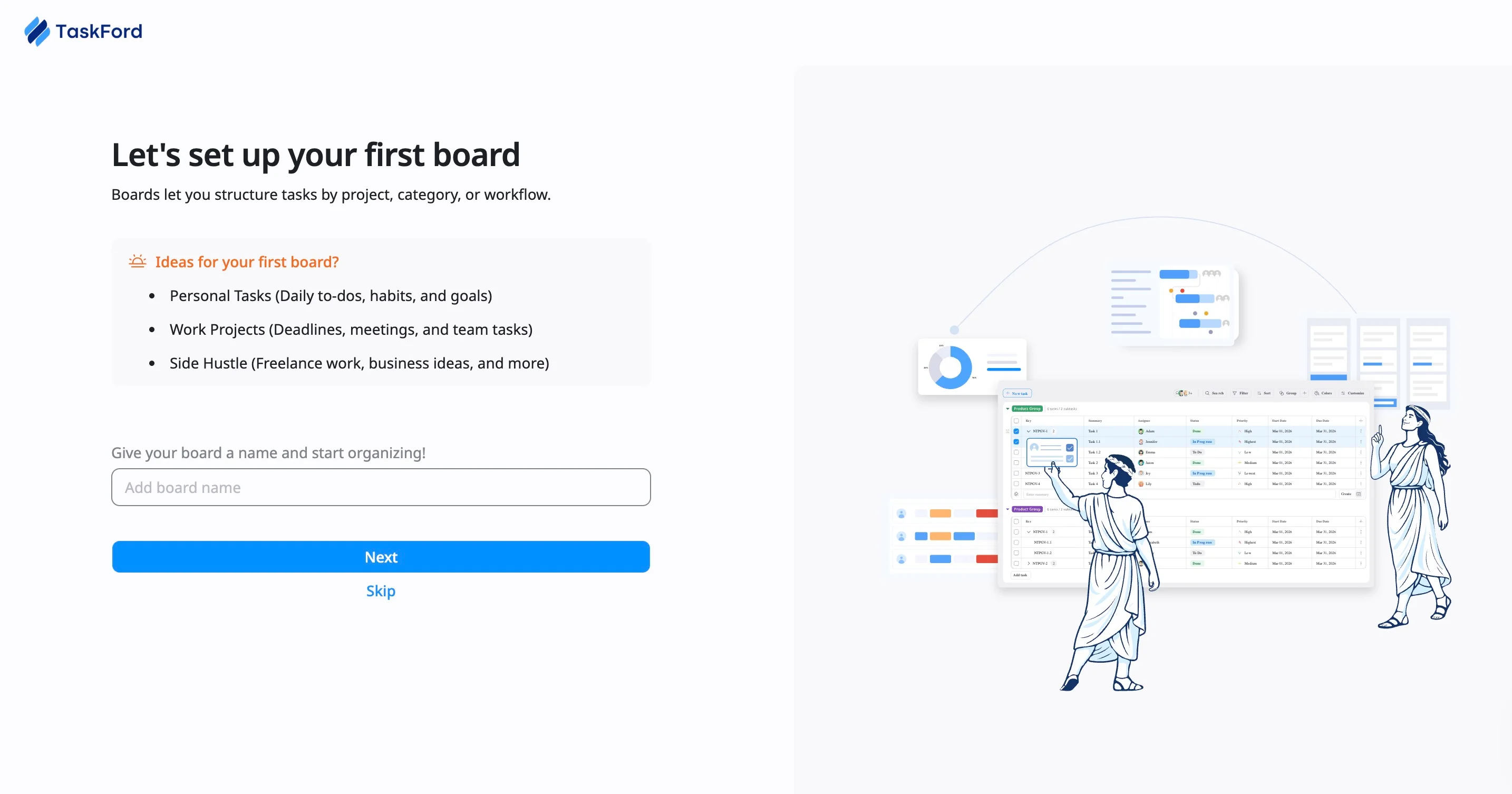 Set up your first board Set up your first board