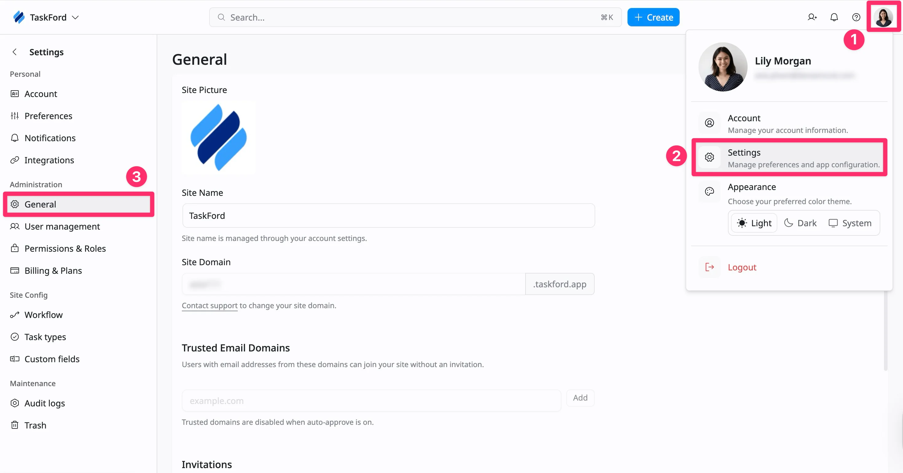 Customize your site details Customize your site details