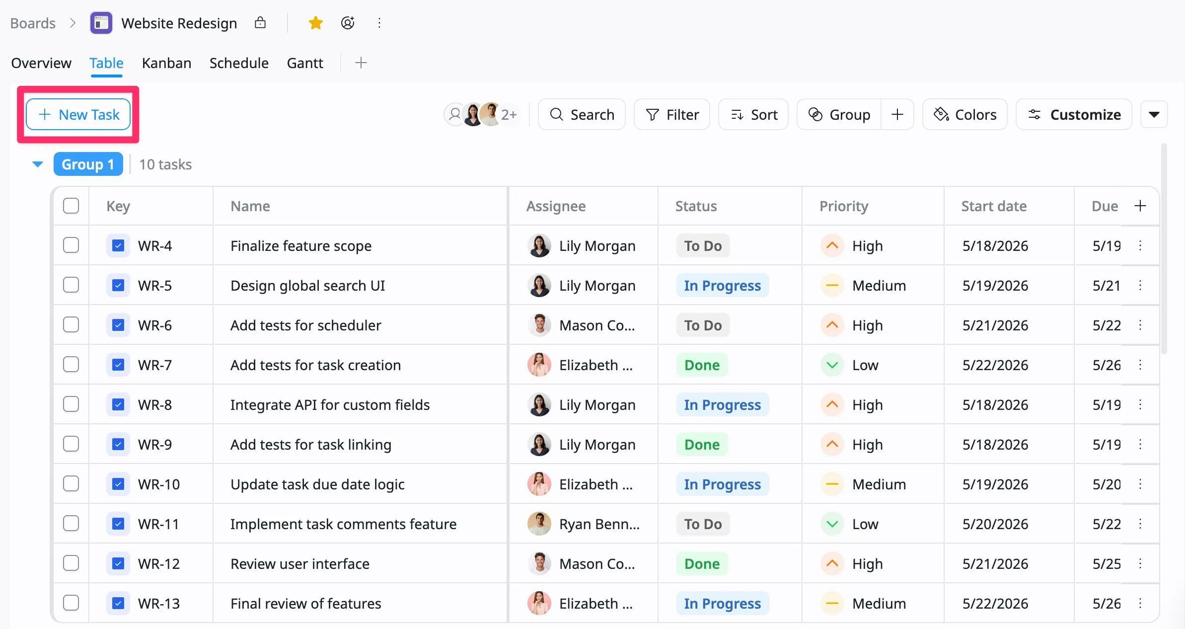 Create tasks from the toolbar Create tasks from the toolbar
