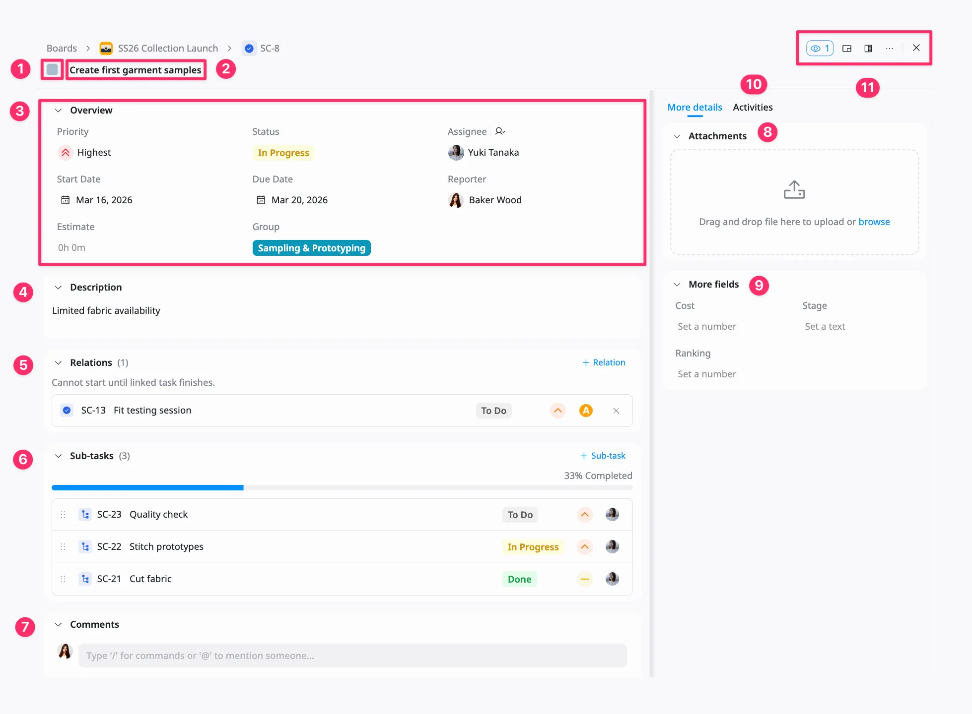 task details view task details view