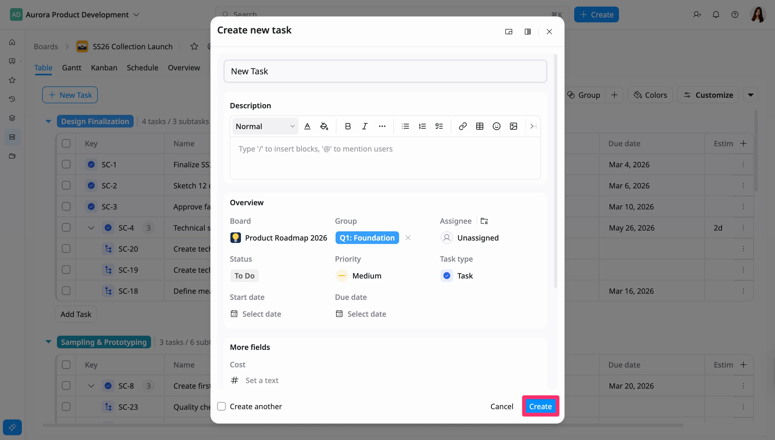 task details view task details view