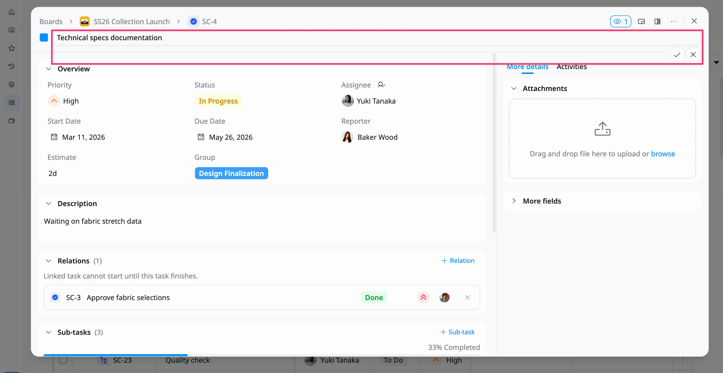 Rename a task Rename a task