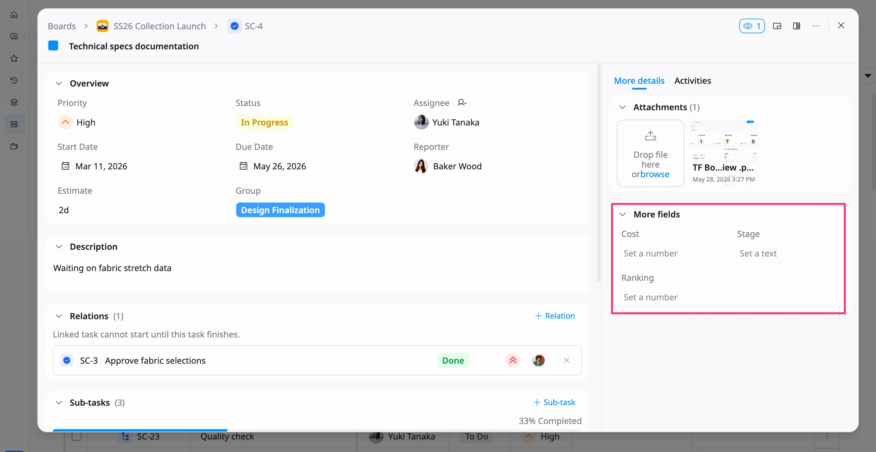 Use custom fields in a task Use custom fields in a task