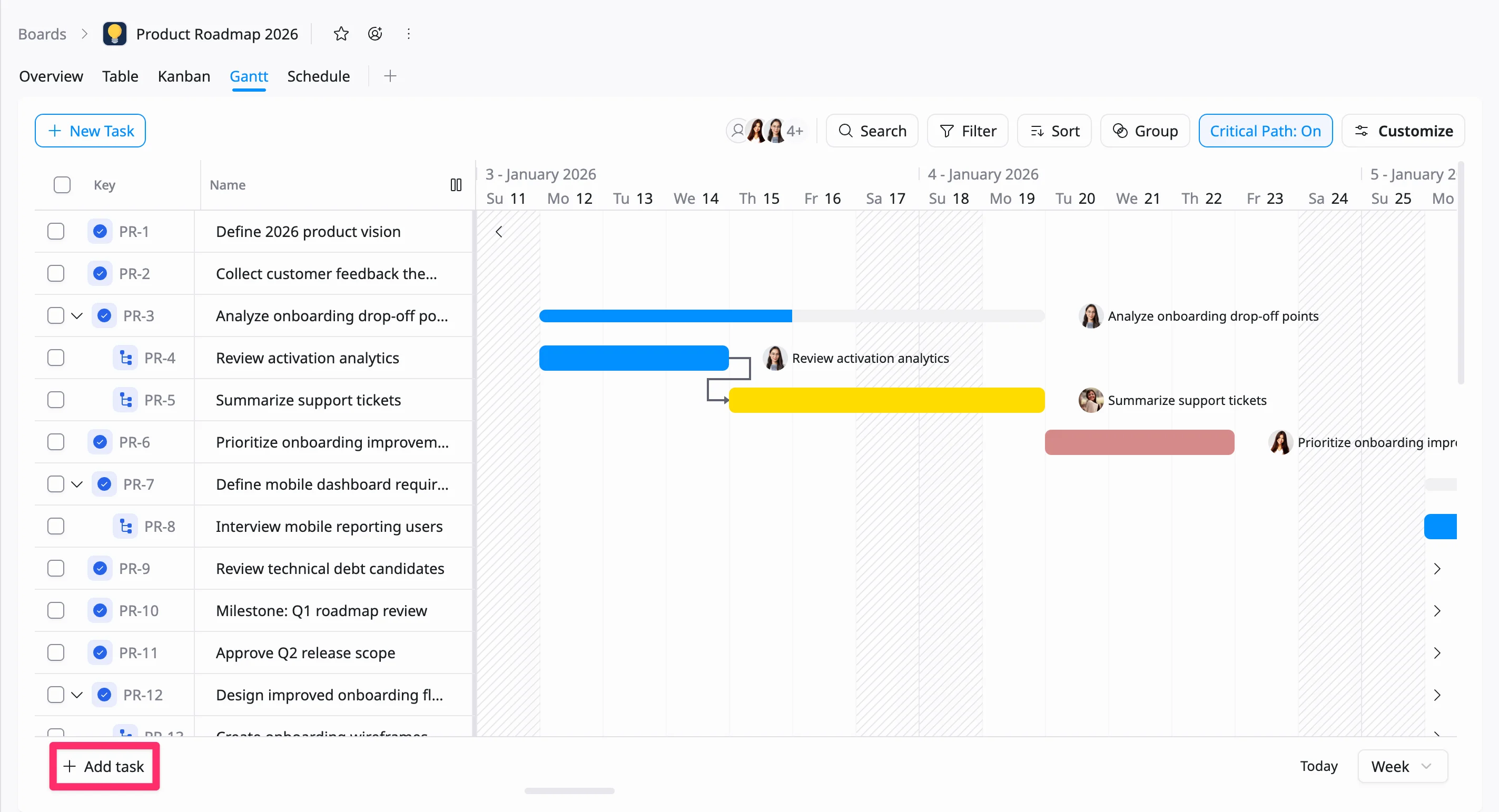 Add a new task Add a new task