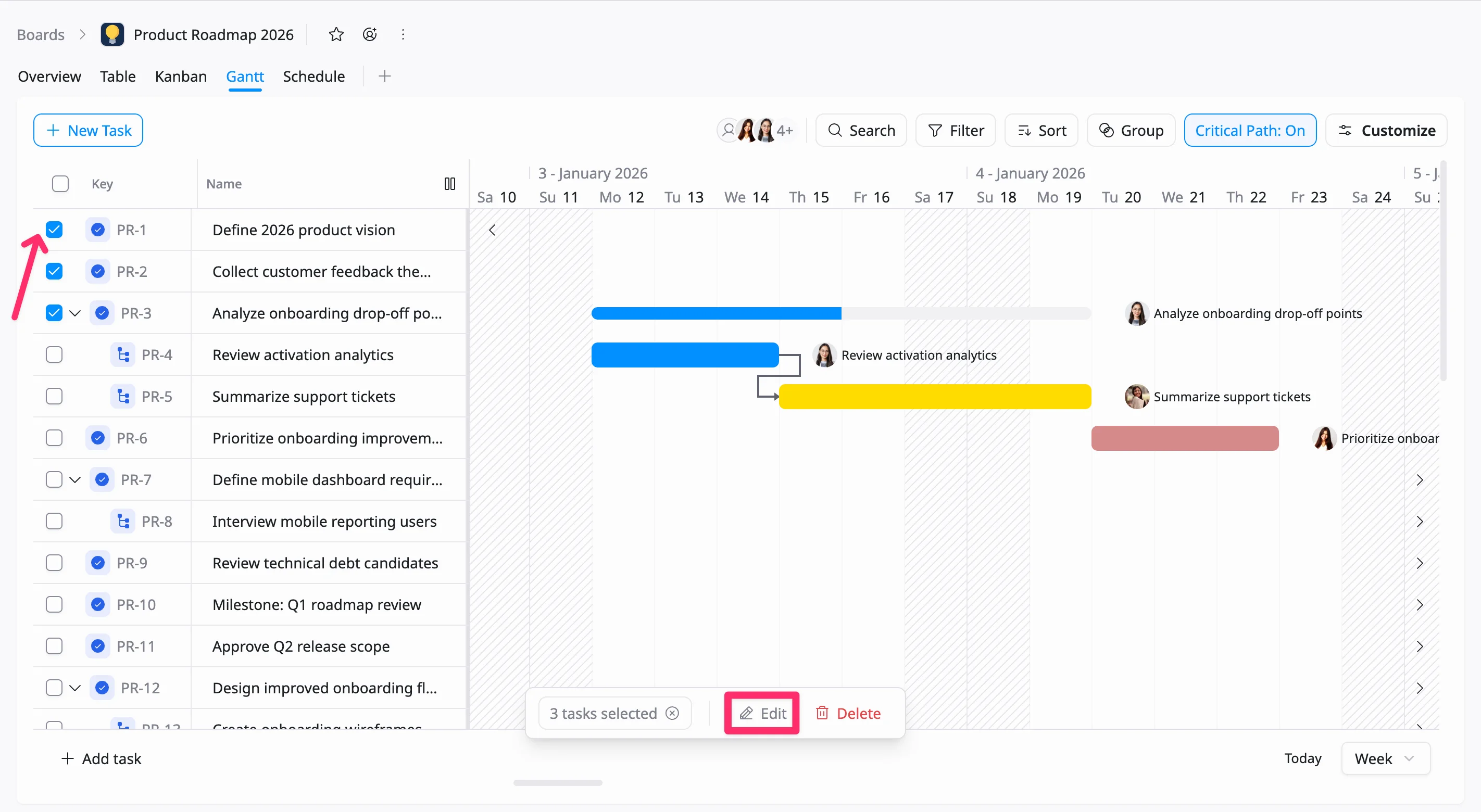 Bulk edit tasks Bulk edit tasks