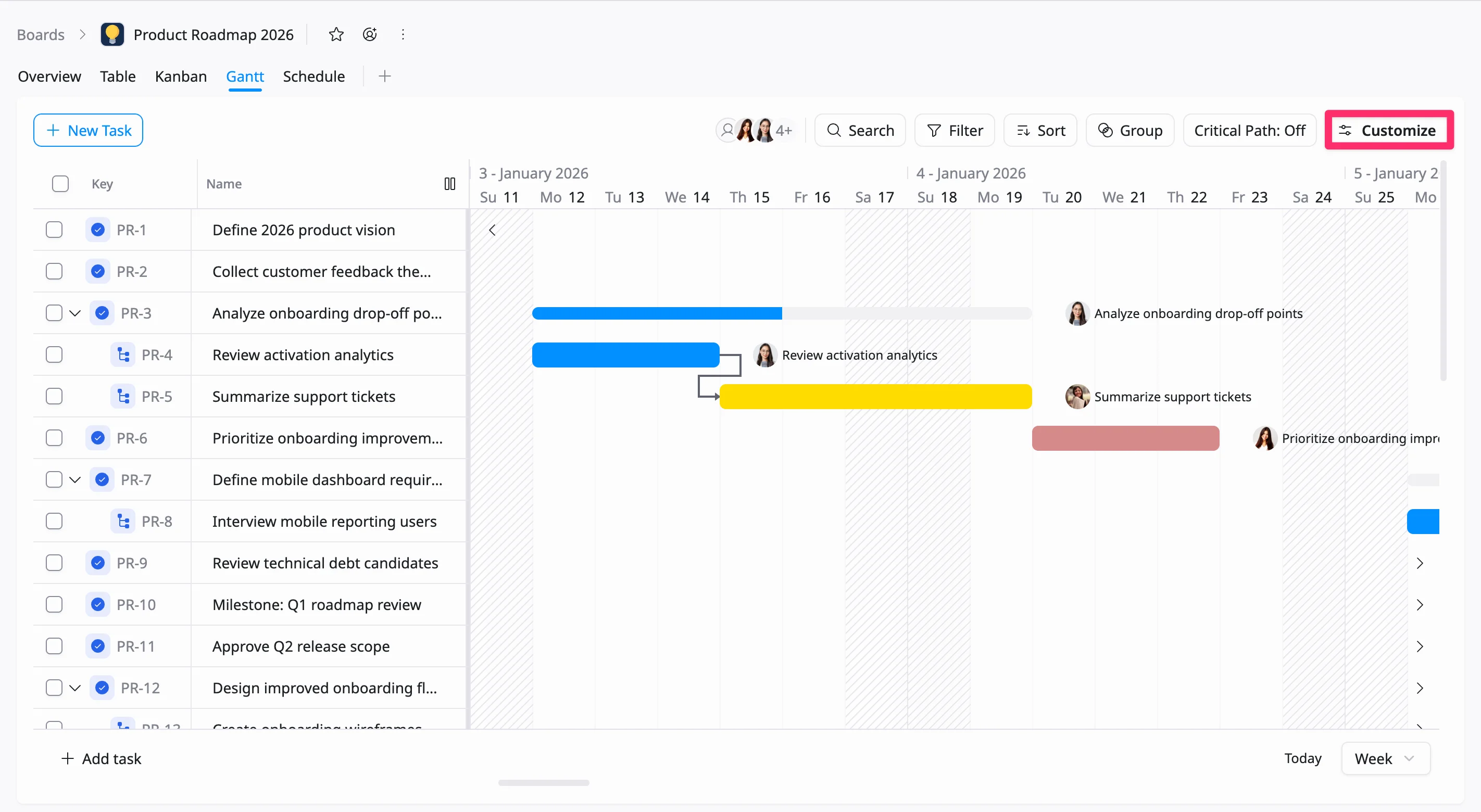 Click Customize in the toolbar. Click Customize in the toolbar.