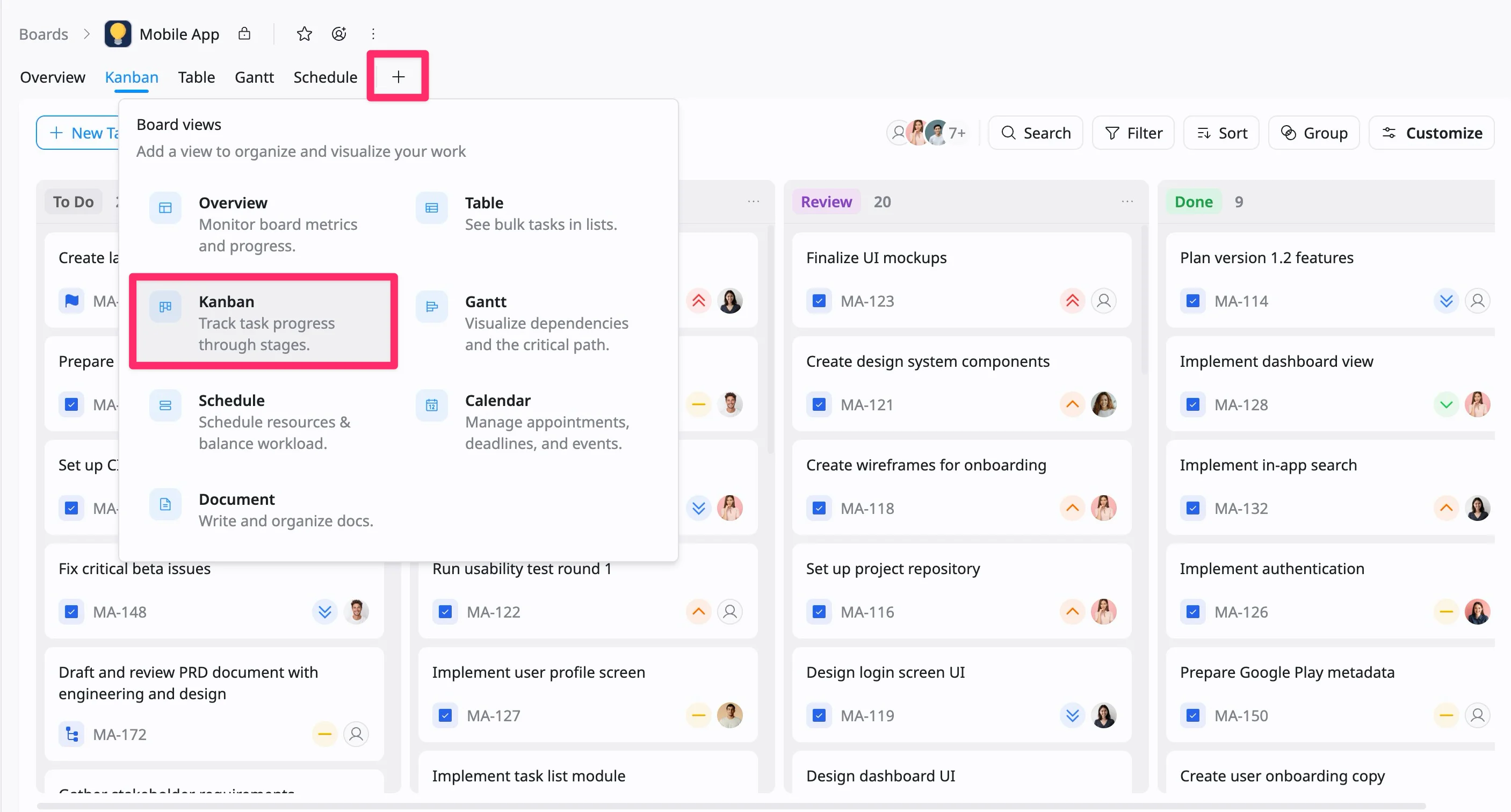 Create a Kanban view Create a Kanban view