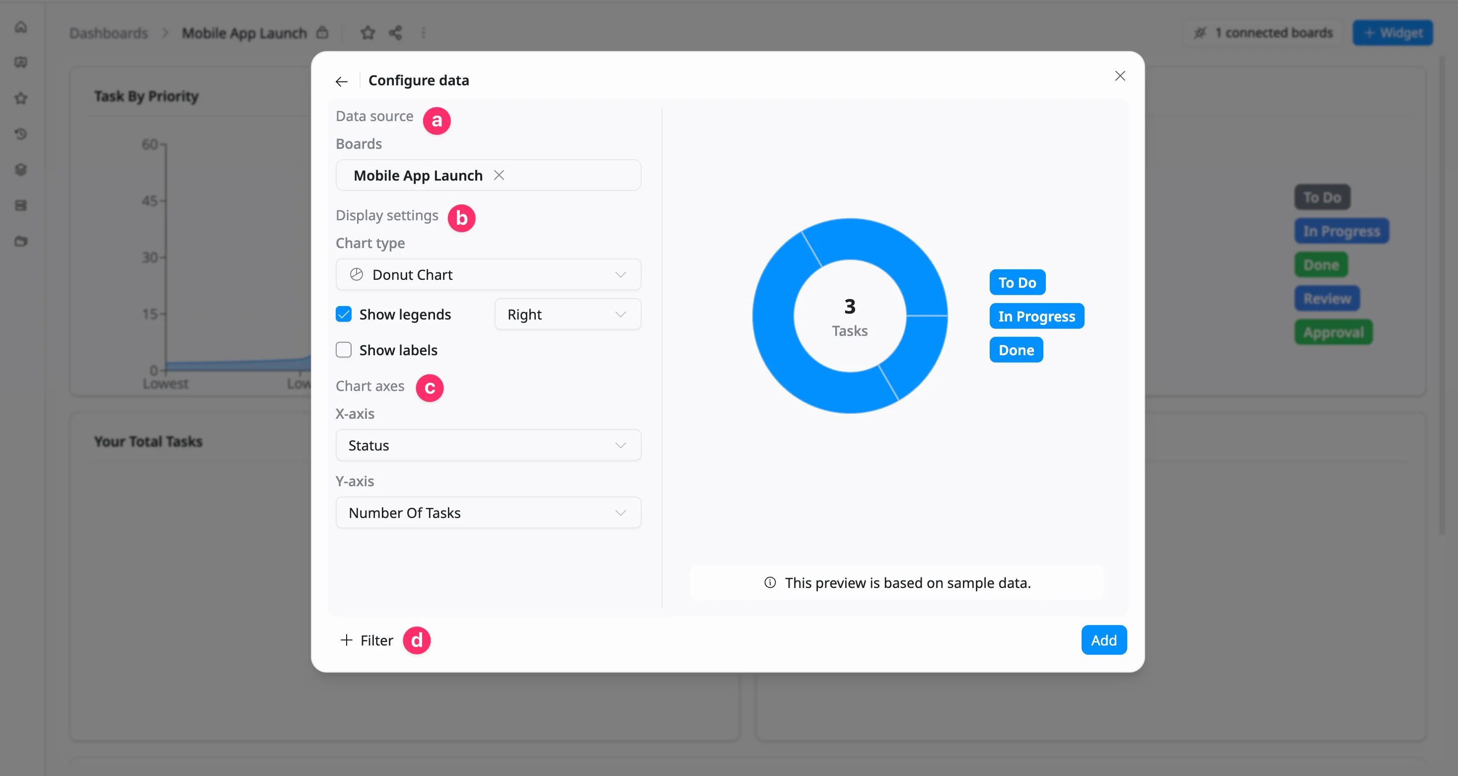 Configure Data dialog Configure Data dialog