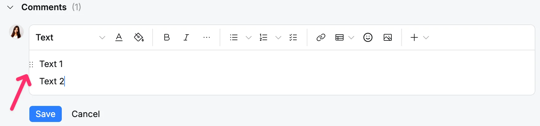 Reorder comment lines Reorder comment lines
