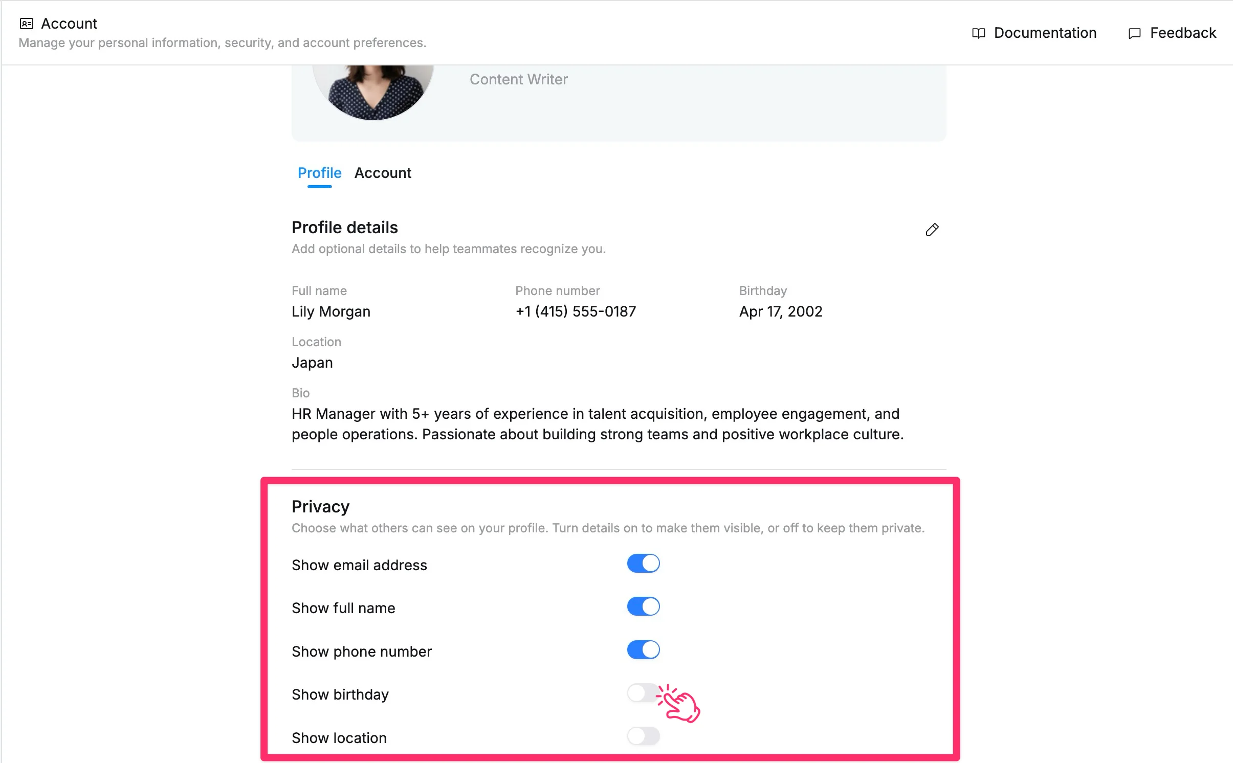 Manage privacy settings Manage privacy settings