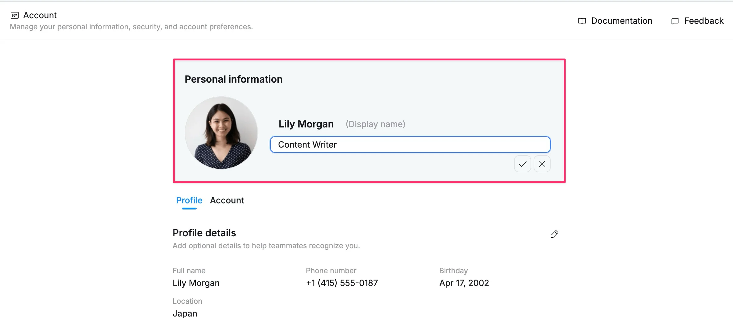 Update display name & title Update display name & title