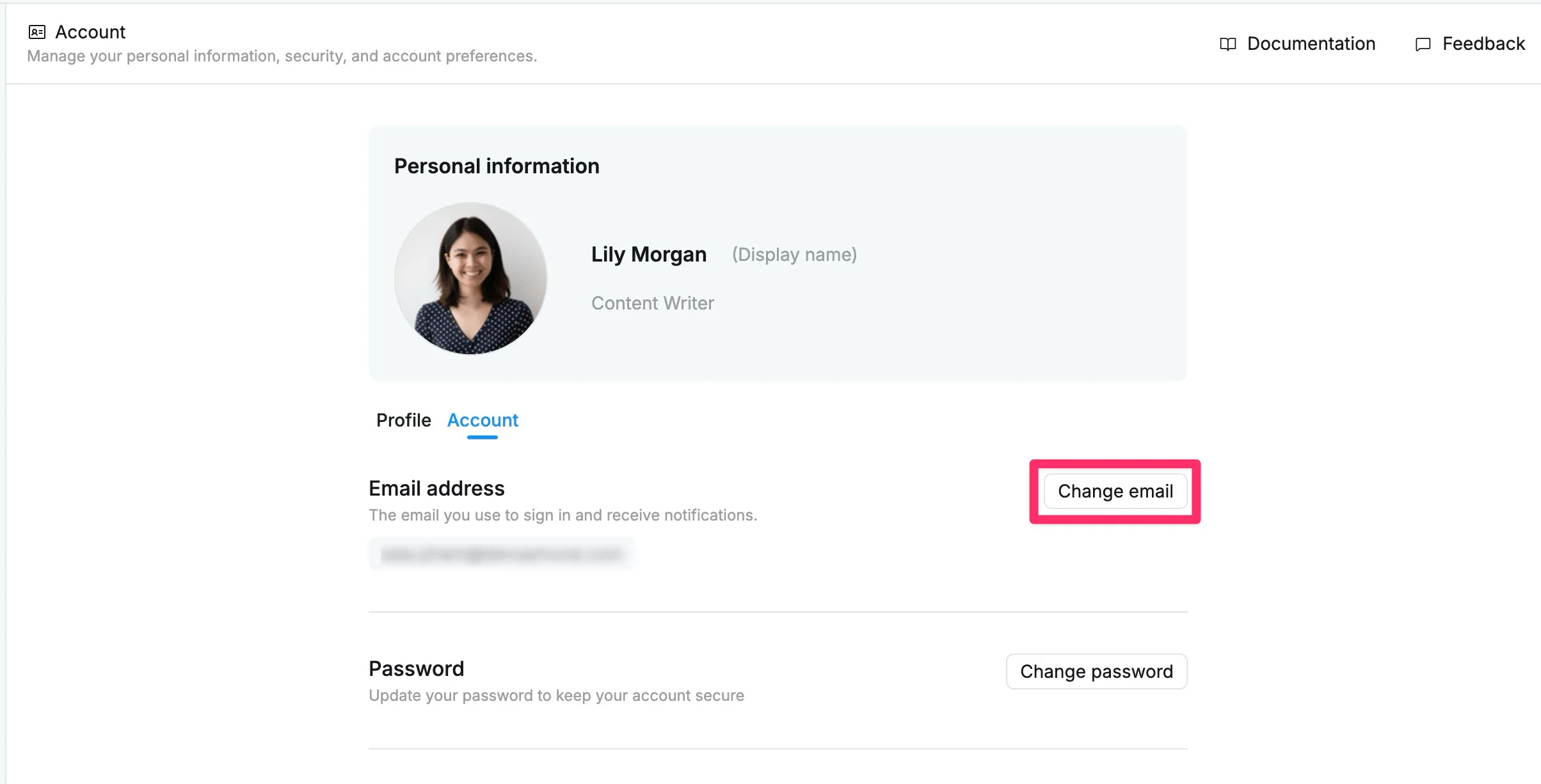 Change email address 01 Change email address 01
