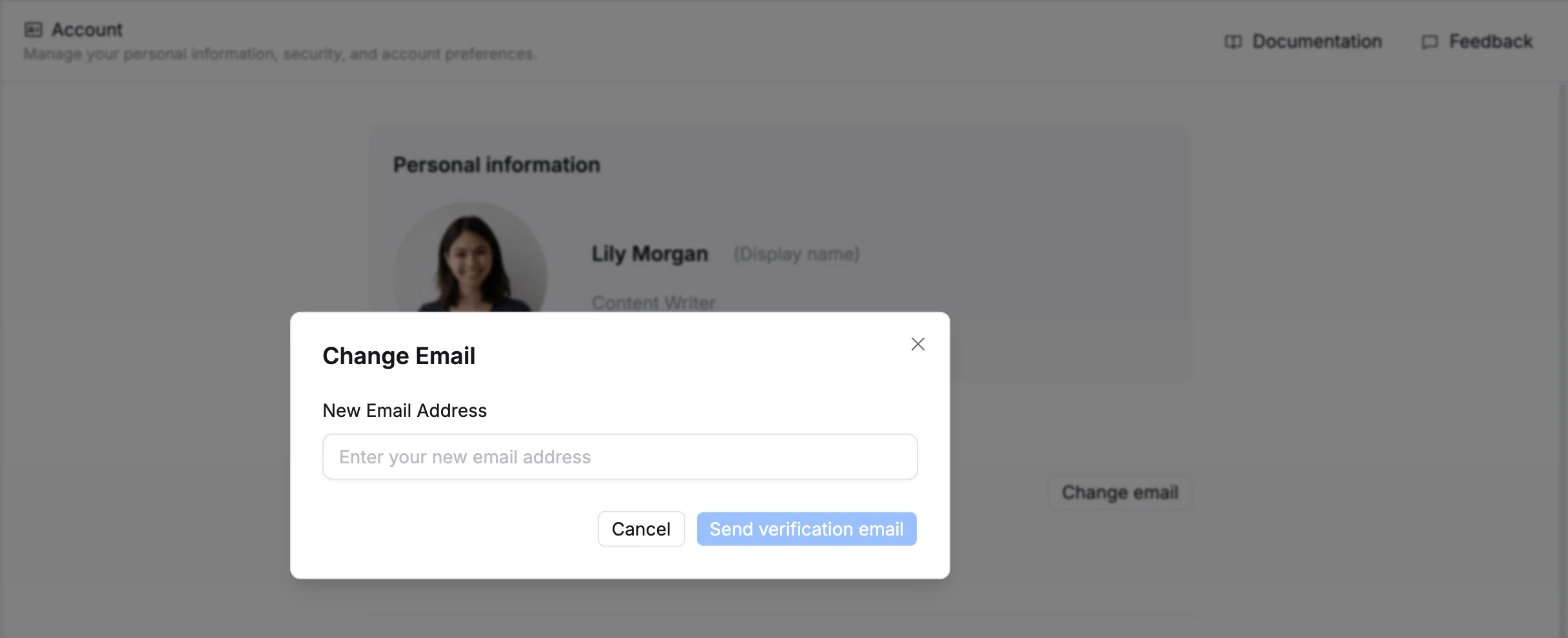 Change email address 02 Change email address 02