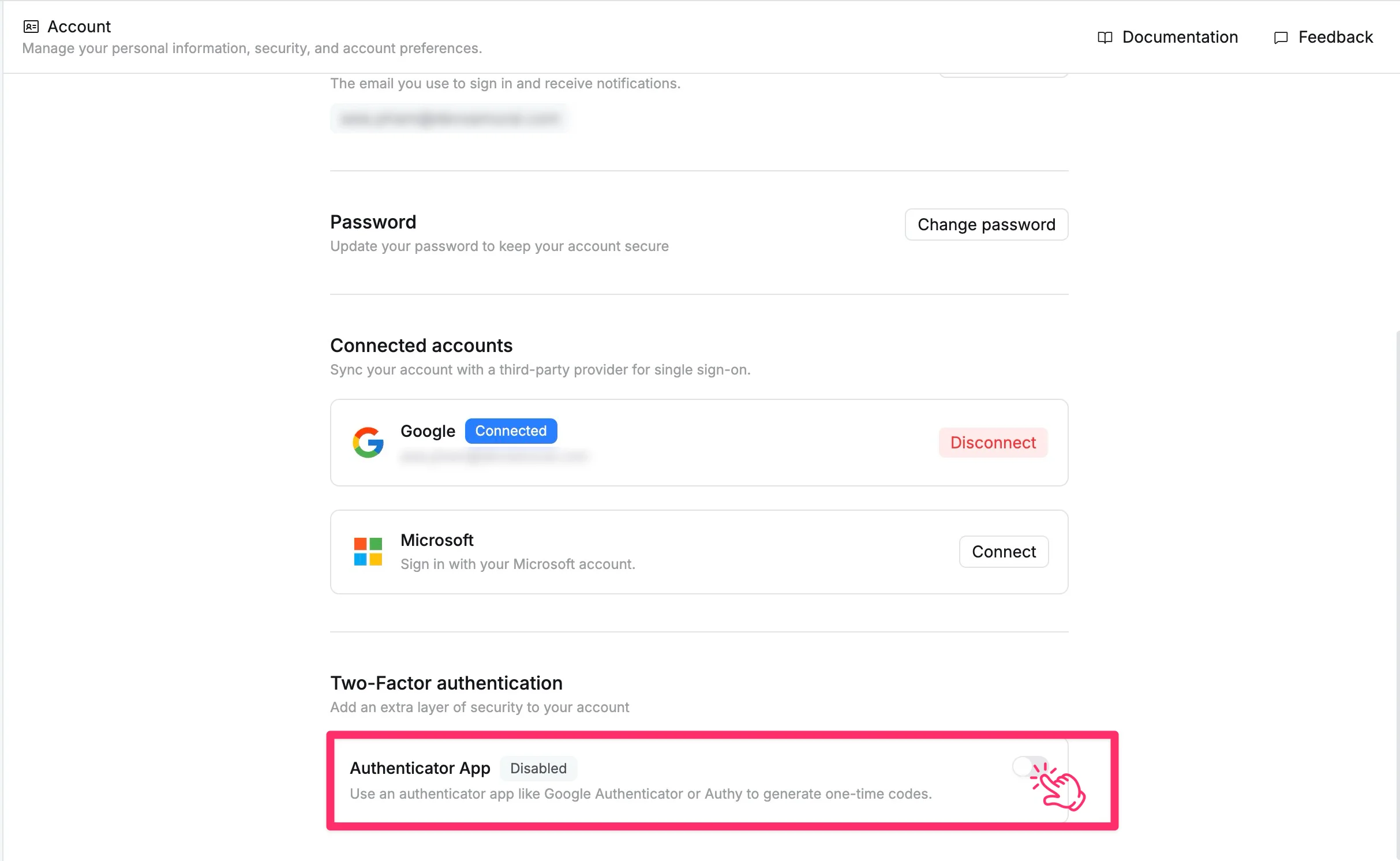 Enable 2FA Enable 2FA