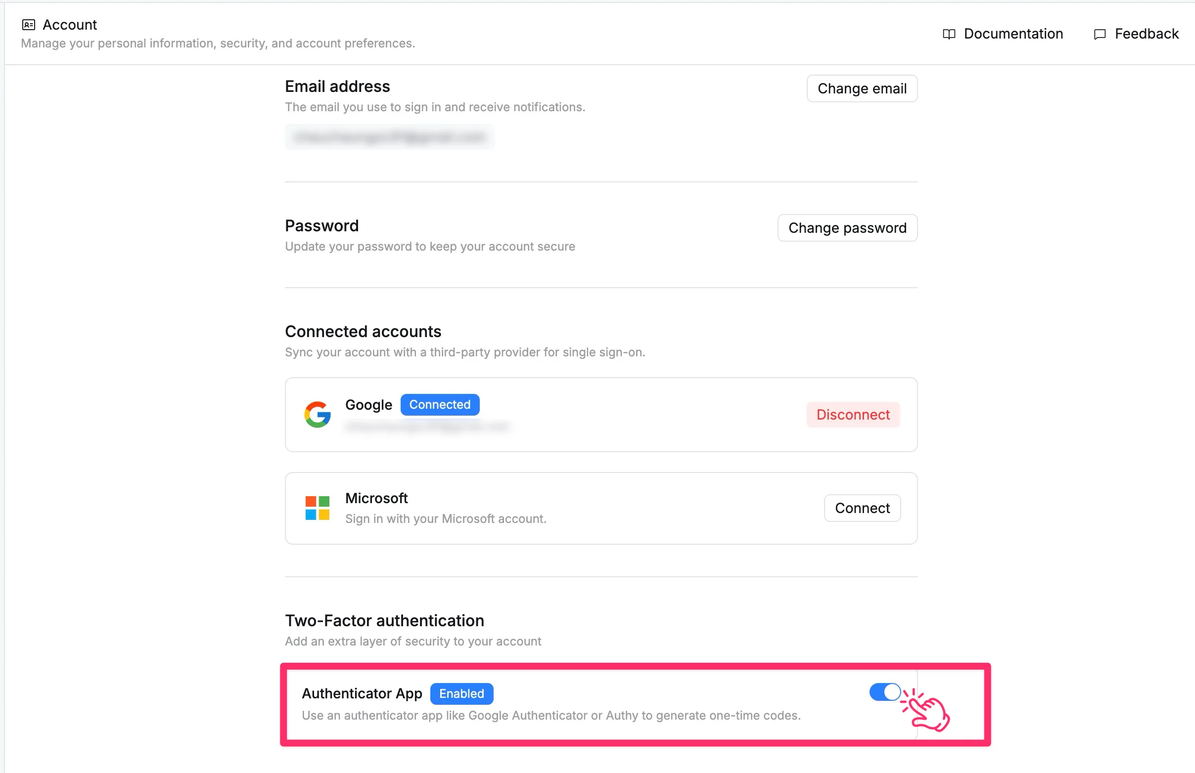 Disable 2FA Disable 2FA