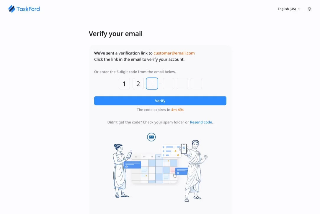 Create a TaskFord account 02 Create a TaskFord account 02