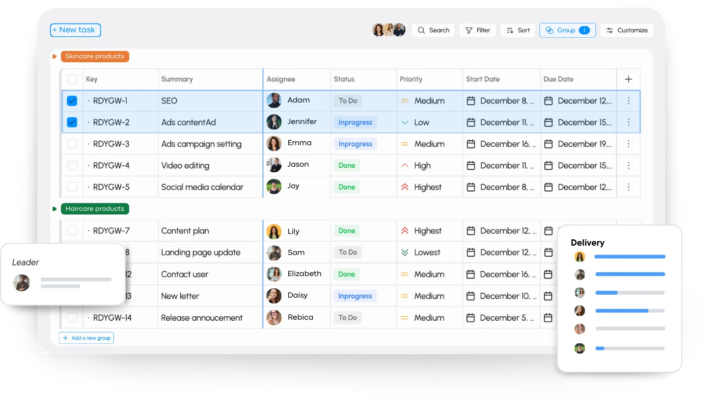 Project/Portfolio View