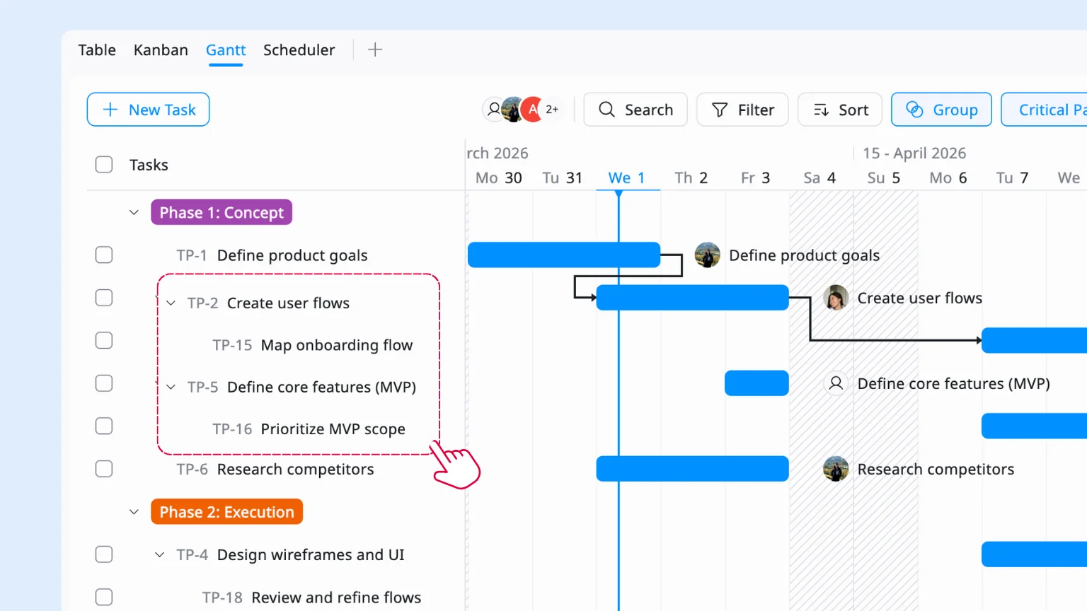 Build Your WBS with Structured Task Hierarchy in taskford