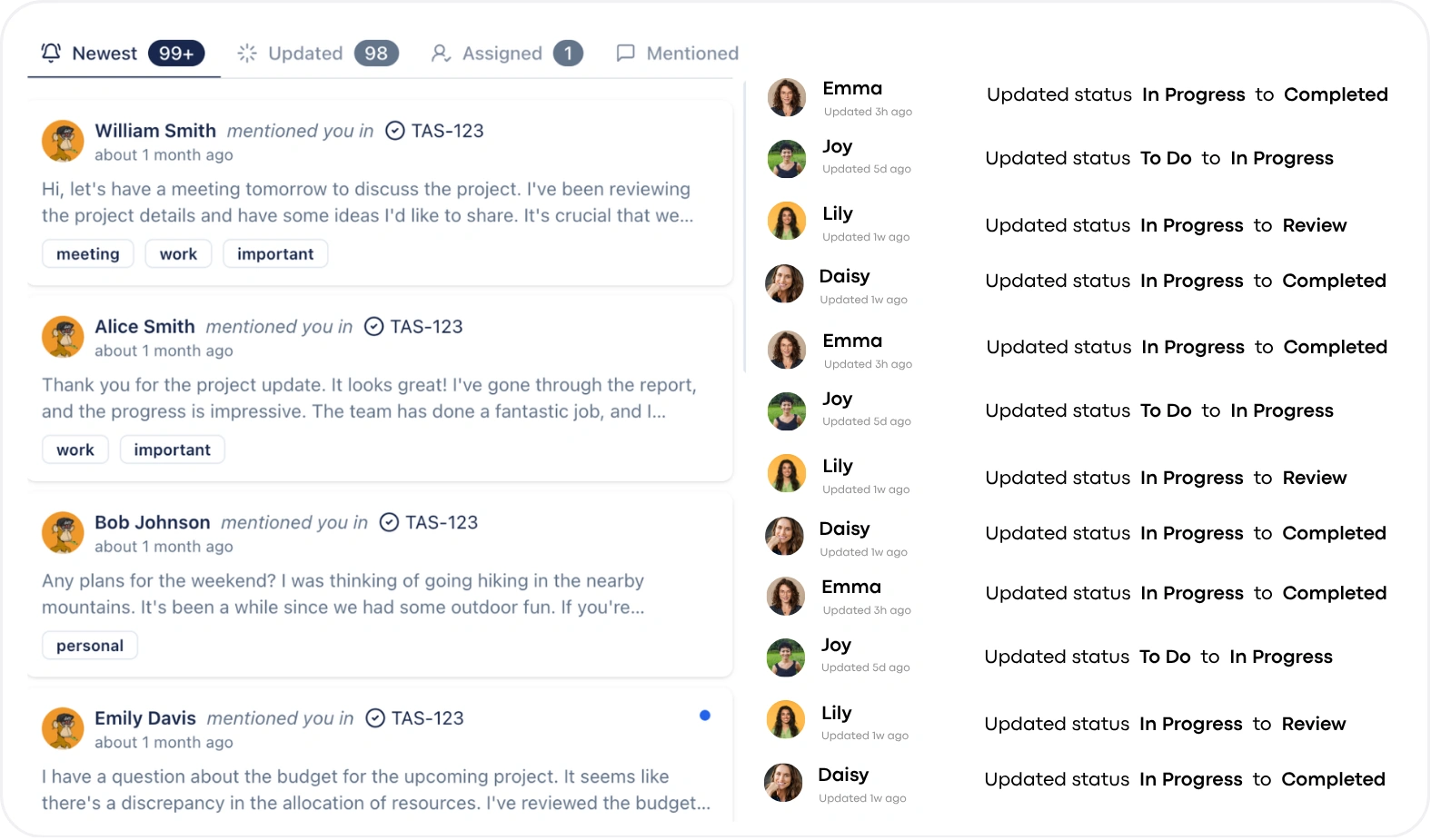 Clear Updates & Notifications