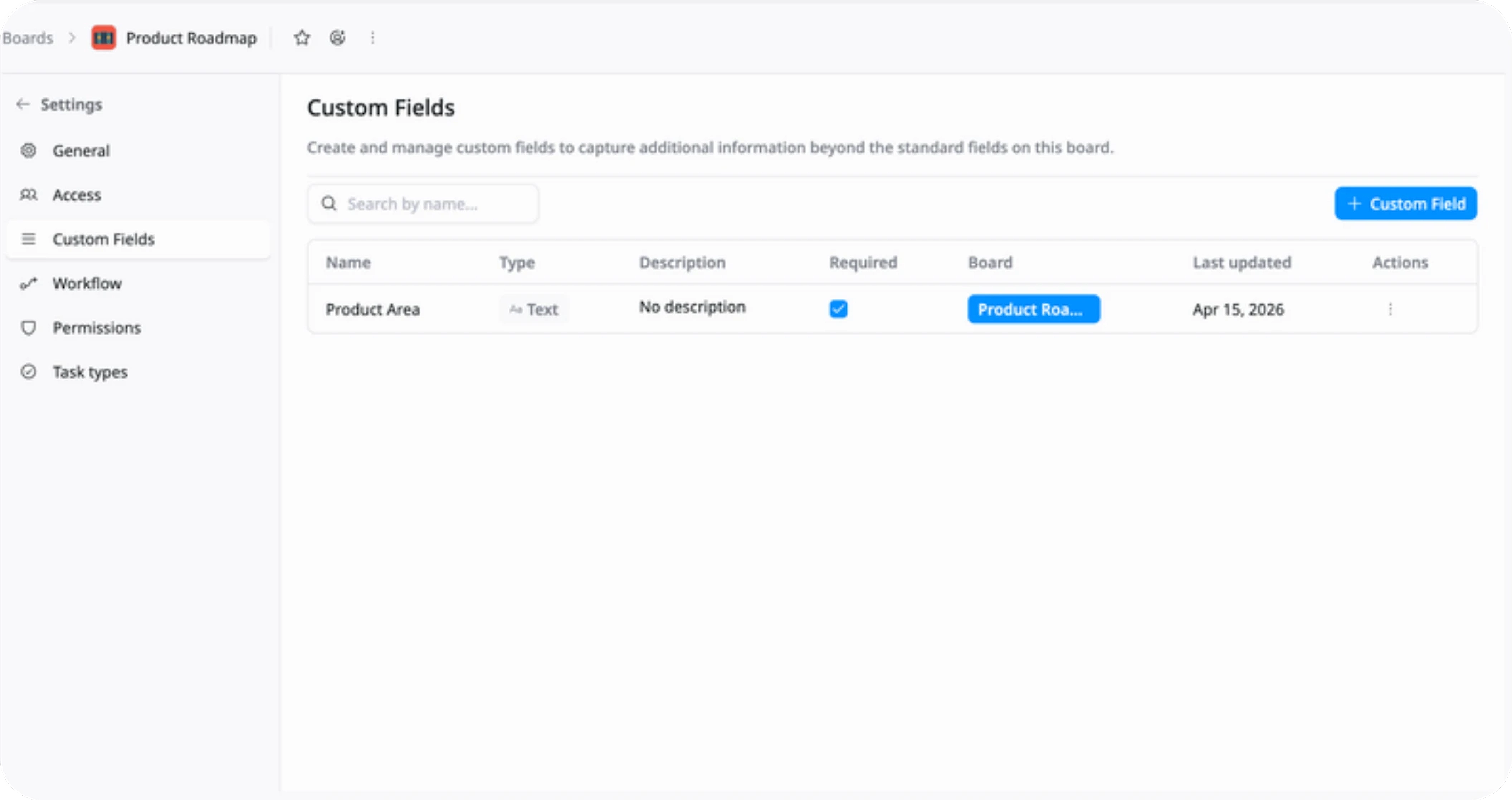 Organize with fields