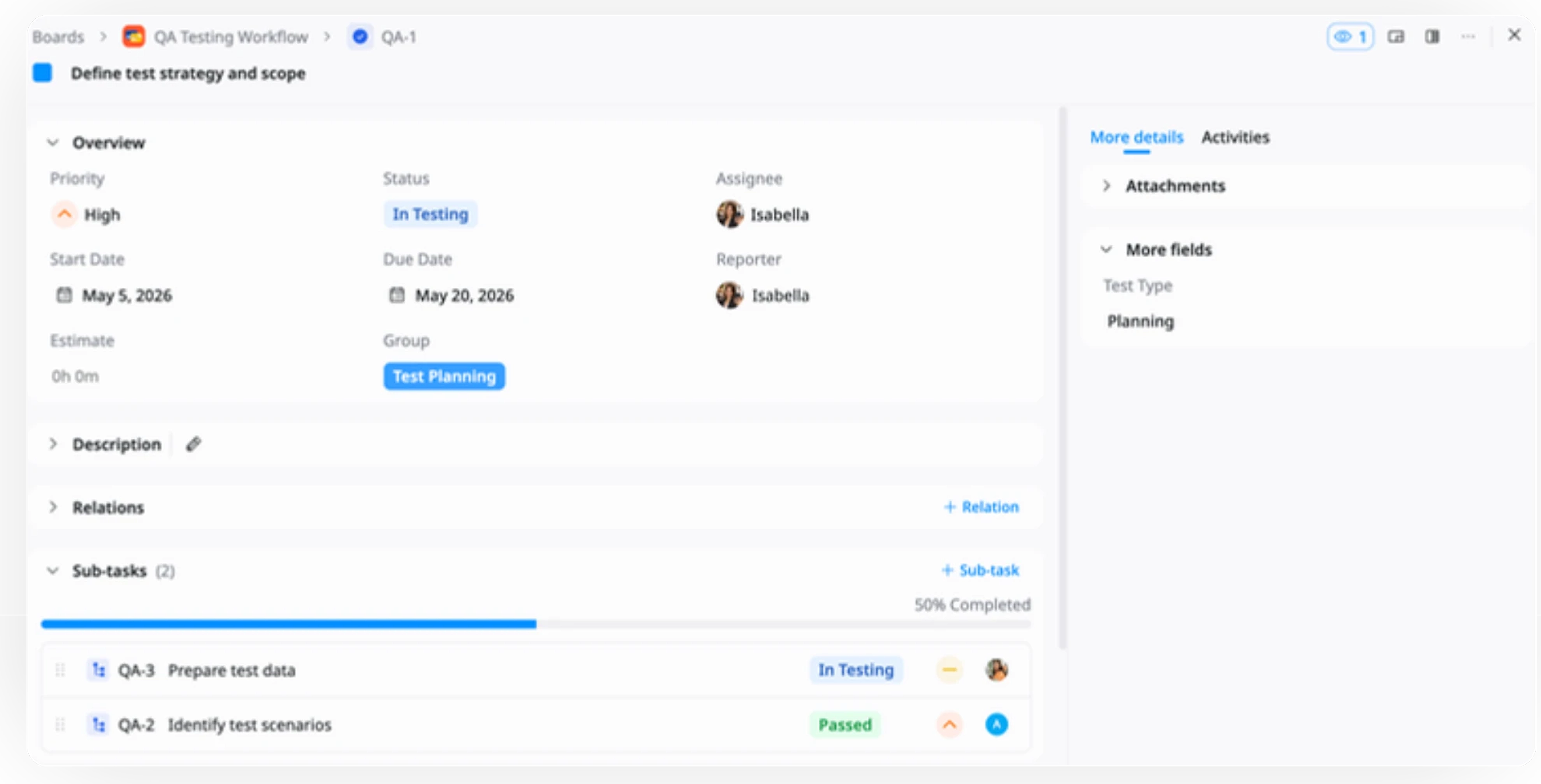 Organize Testing Tasks