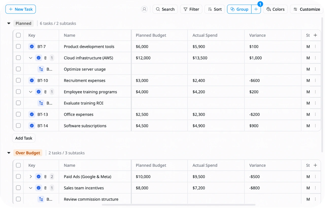 Expense log