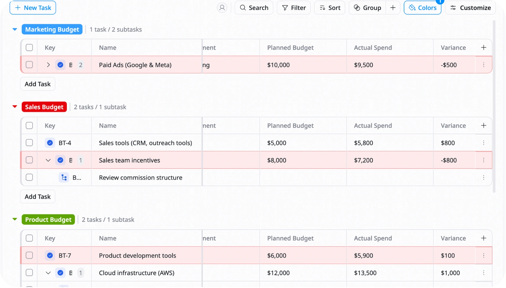 Use alerts or conditional formatting
