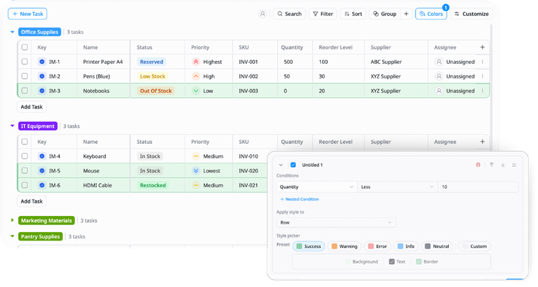 Product database