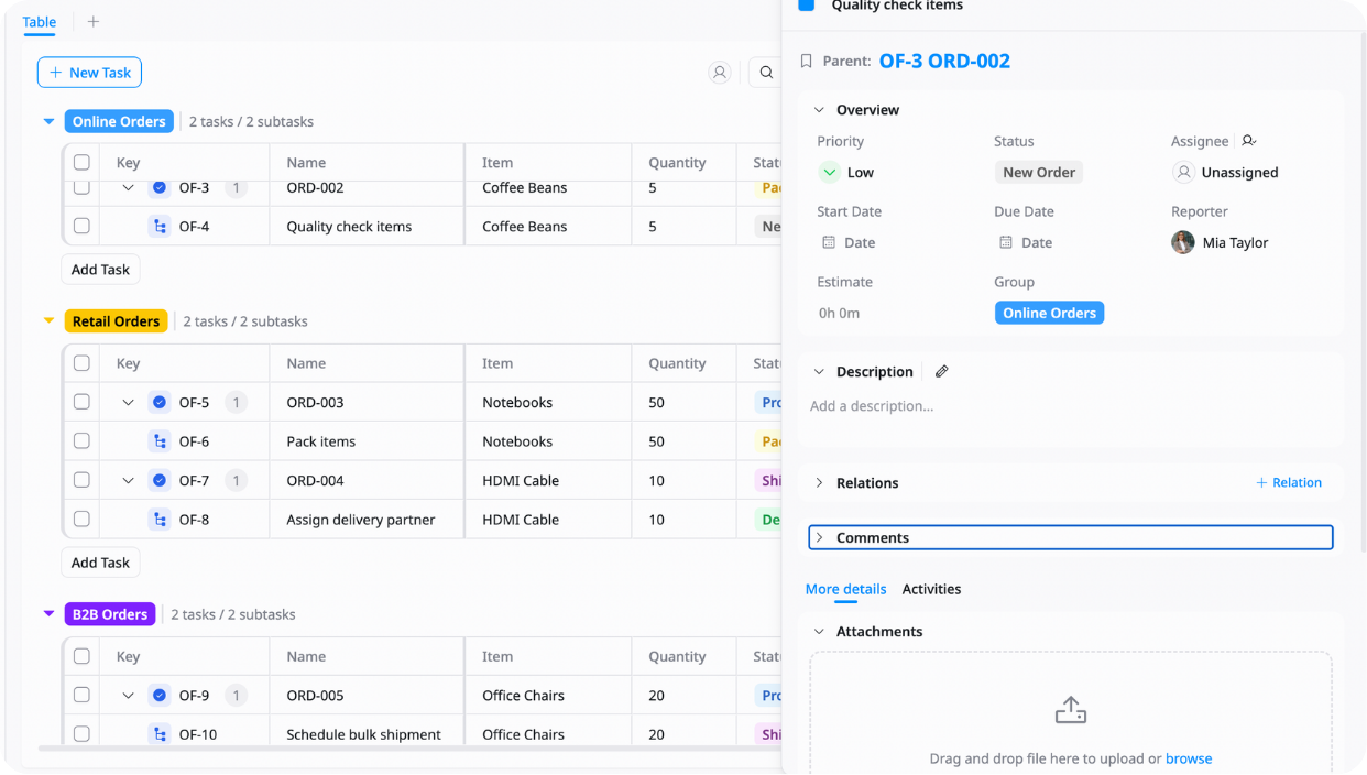 Update shipping and tracking information