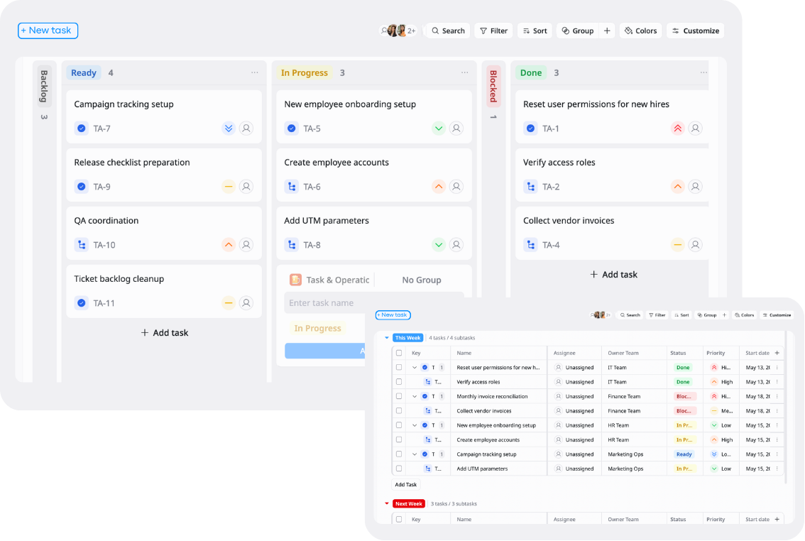 Task & Operations Tracker Template hero image