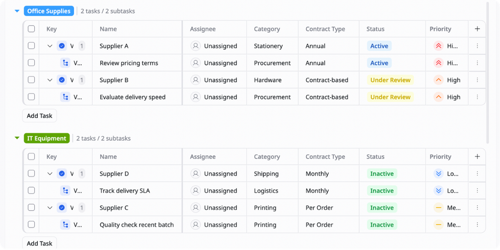 Connect contracts and documents